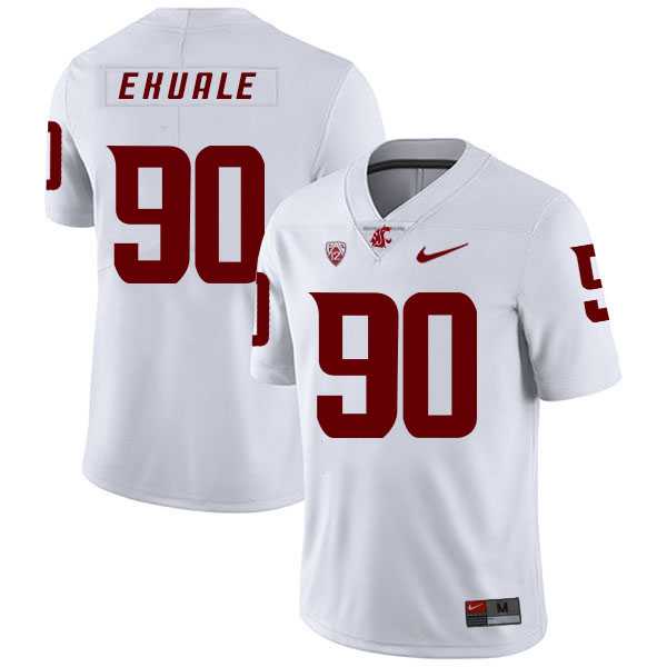 Washington State Cougars #90 Daniel Ekuale White College Football Jersey